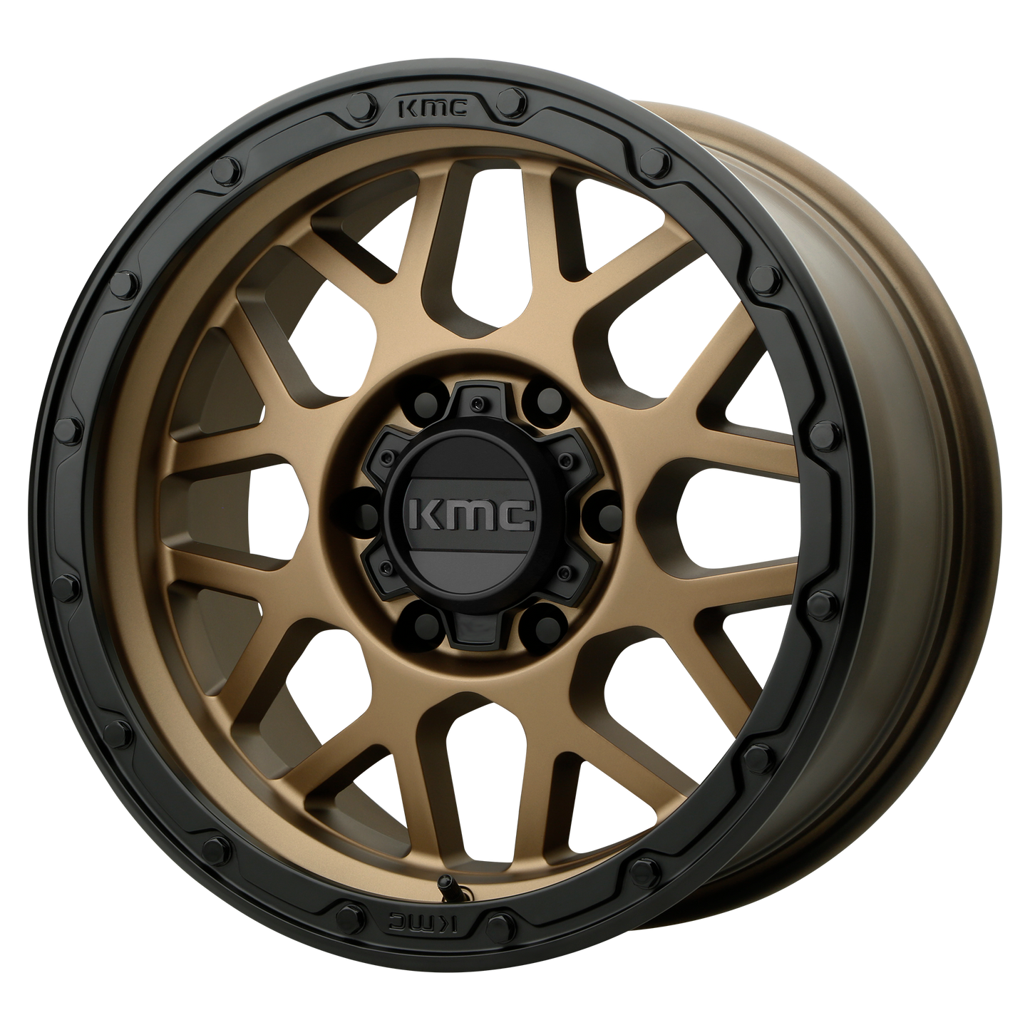KMC KM535 GRENADE OFF-ROAD 17x9 -12 6x135/6X5.3 Matte Bronze Matte Black Lip