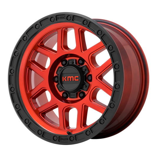 KMC KM544 MESA 17X8.5 0 6X139.7/6X5.5 Candy Red With Black Lip