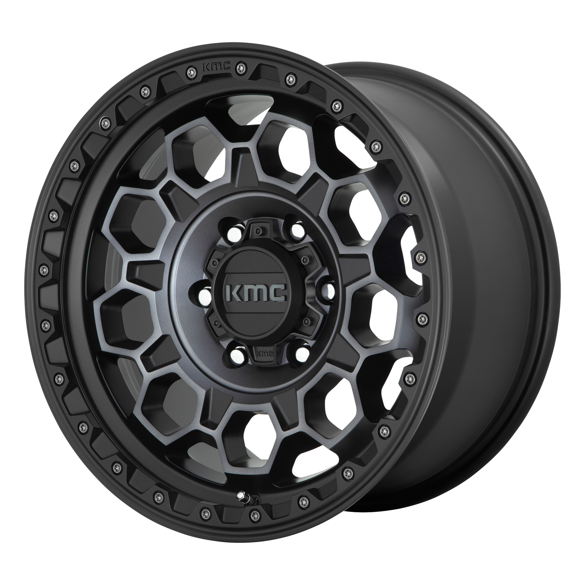 KMC KM545 TREK 17X9 18 5X127/5X5.0 Satin Black With Gray Tint