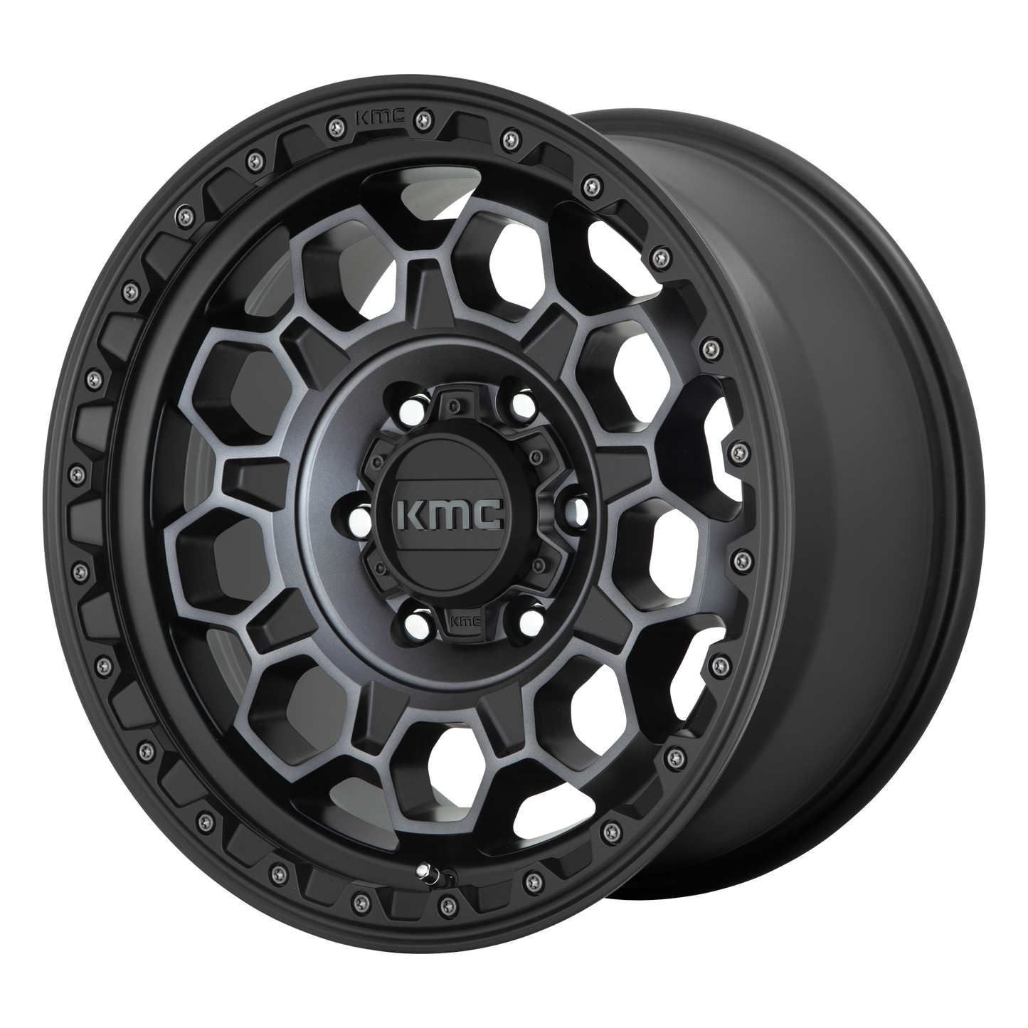 KMC KM545 TREK 17X9 -12 5X127/5X5.0 Satin Black With Gray Tint