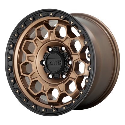 KMC KM545 TREK 17X8 38 5X108 MATTE BRONZE WITH BLACK LIP