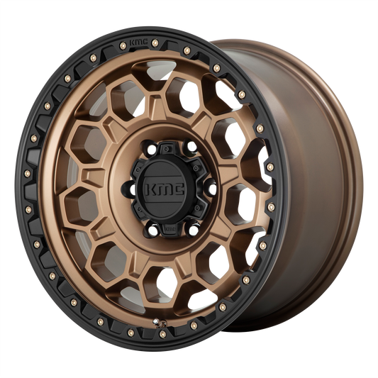 KMC KM545 TREK 17X8 38 5X108 MATTE BRONZE WITH BLACK LIP