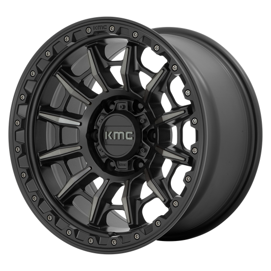 KMC KM547 CARNAGE 17X9 0 6X135/6X5.3 Satin Black With Gray Tint