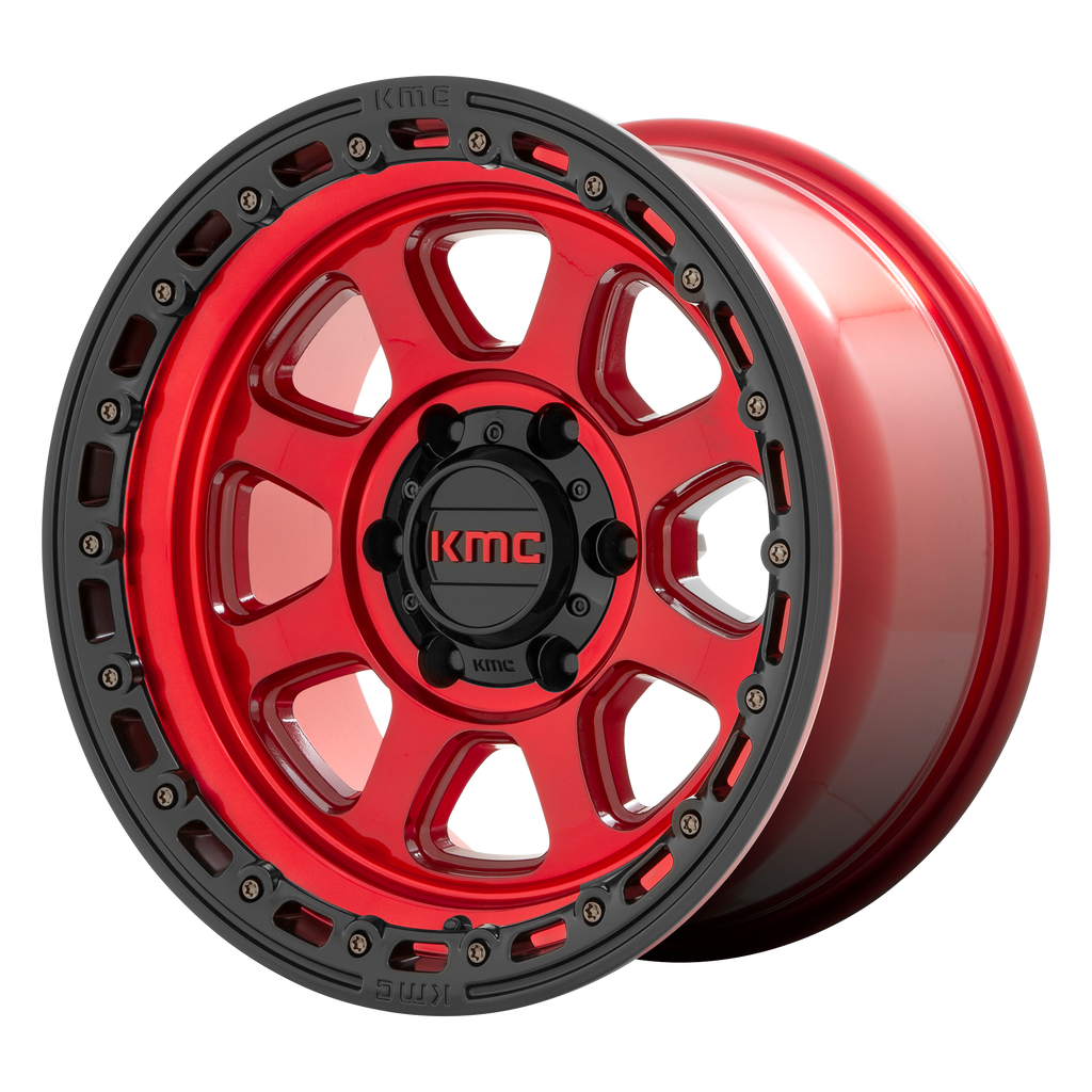 KMC KM548 CHASE 20X9 18 5X127/5X5.0 Candy Red With Black Lip