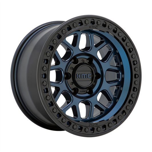 KMC KM549 GRS 17X9 0 5X127/5X5.0 Midnight Blue With Gloss Black Lip
