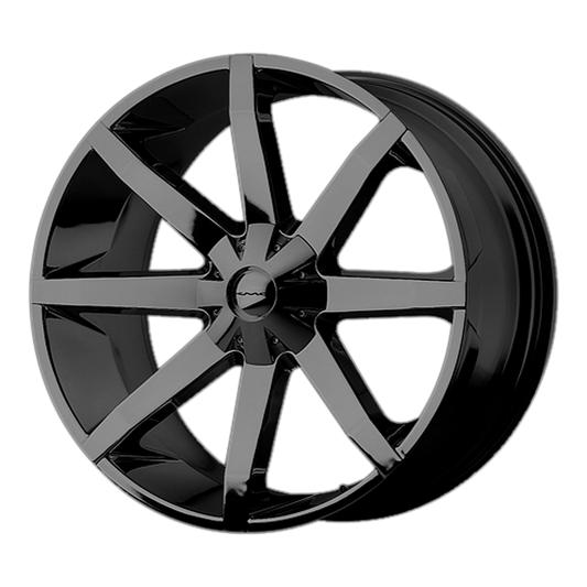 KMC KM651 SLIDE 20X8.5 38 BLANK/BLANK Gloss Black