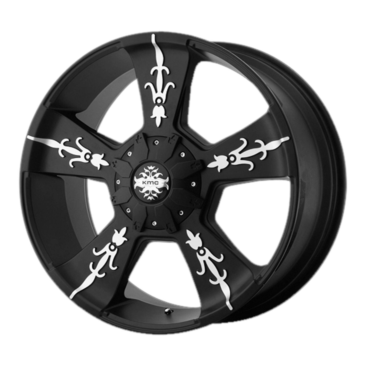KMC KM668 VANDAL 22X9 18 8X165.1/8X6.5 Matte Black With Machined Face
