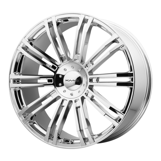 KMC KM677 D2 24X9.5 12 BLANK/BLANK Chrome