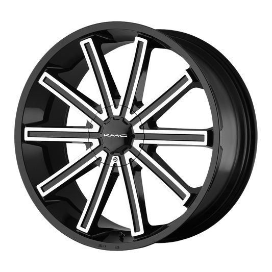 KMC KM681 NERVE 24X9 38 BLANK/BLANK Gloss Black Machined