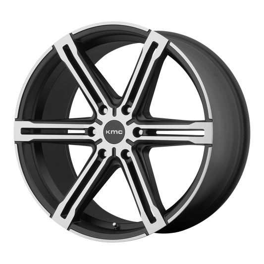 KMC KM686 FACTION 20X9 10 6X139.7/6X5.5 Satin Black With Machined Face And Register