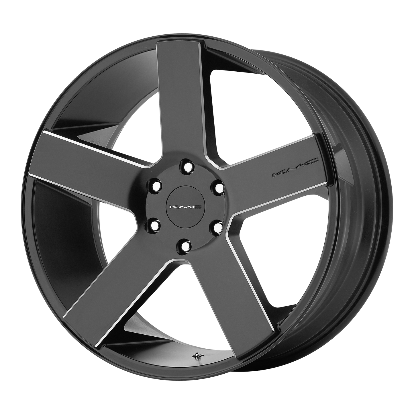 KMC KM690 MC 5 22X9 30 5X150/5X150 Satin Black Black With Milled Spokes