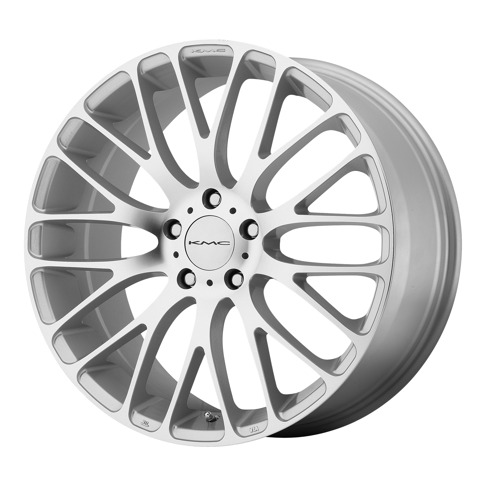 KMC KM693 MAZE 17X7 45 5X112/5X112 Silver W/ Machined Face