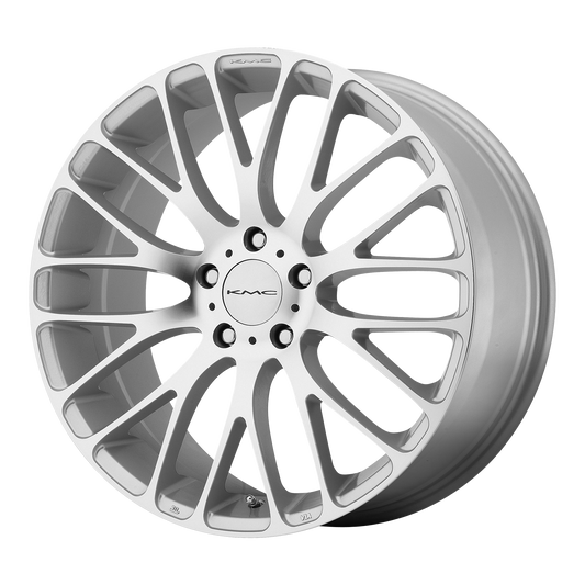 KMC KM693 MAZE 17X7 45 5X108/5X4.25 Silver W/ Machined Face