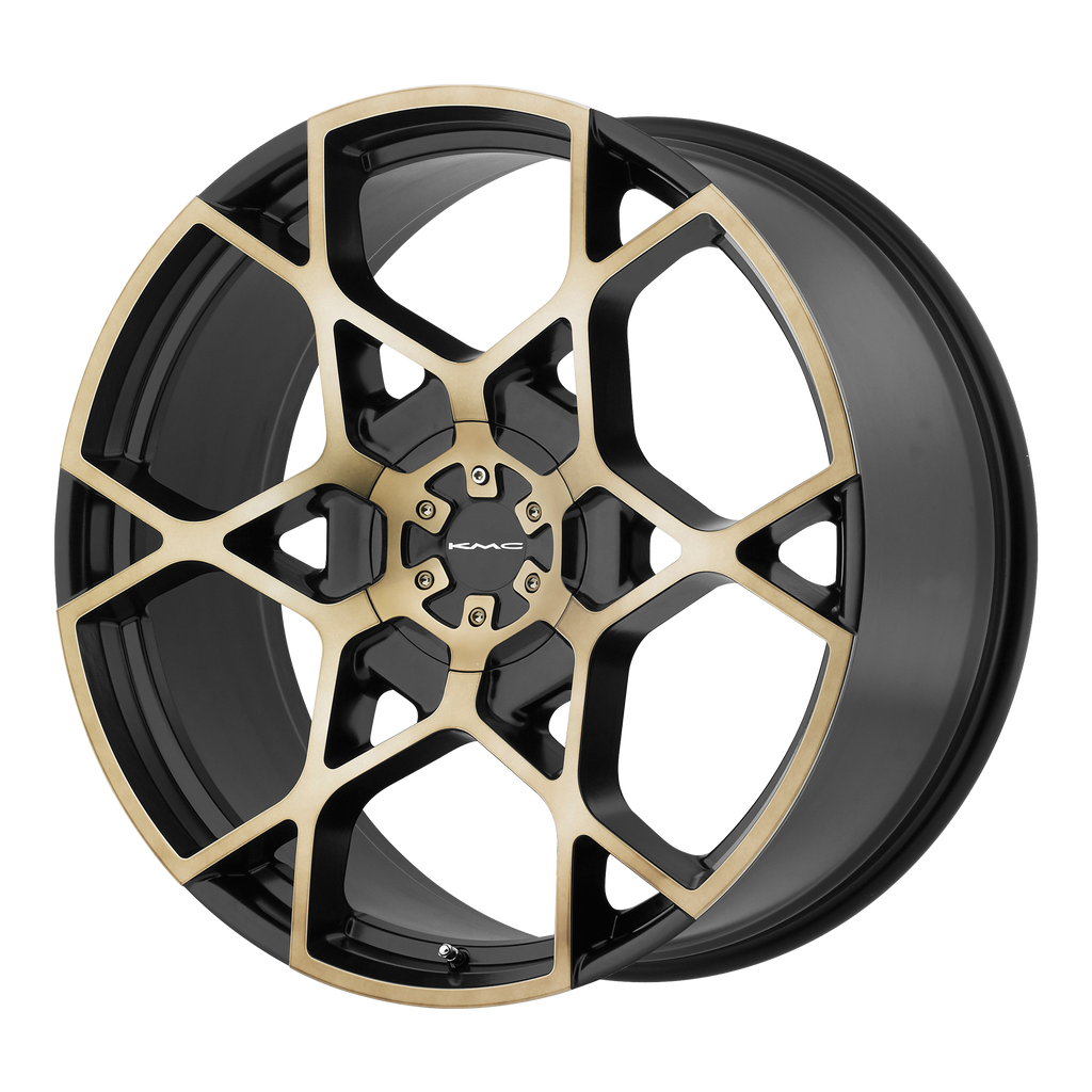 KMC KM695 CROSSHAIR 20X8.5 15 BLANK/BLANK Satin Black W/ Machined Face and Tinted Clear