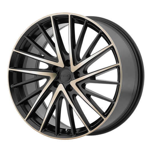 KMC KM697 NEWTON 18X8 35 5X120/5X4.72 Satin Black W/ Machined Face and Tinted Clear