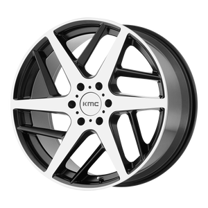 KMC KM699 TWO FACE 22X9 35 5X114.3/5X4.5 Satin Black With Machined Face