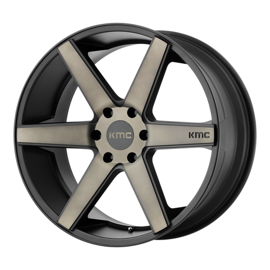 KMC KM704 DISTRICT TRUCK 22X9 15 6X139.7/6X5.5 Matte Black Dark Tint