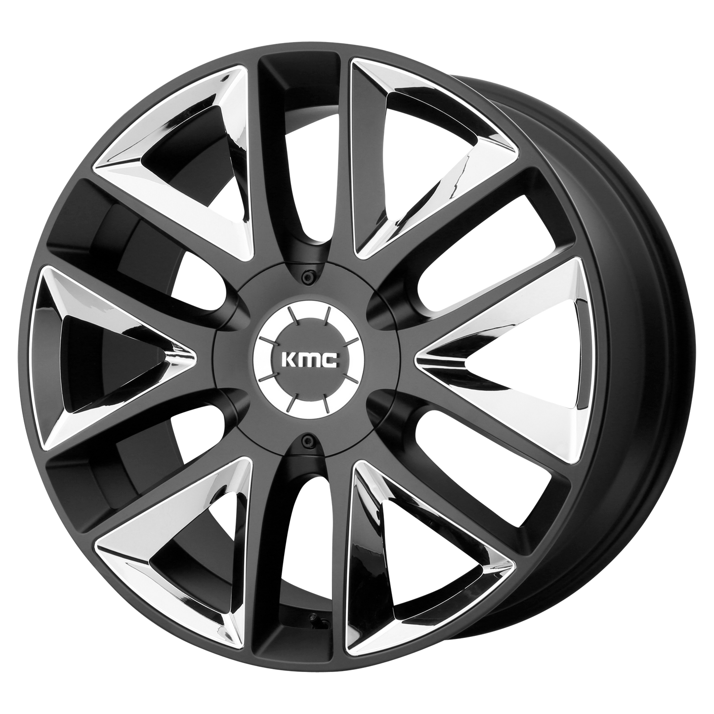 KMC KM710 TAKEDOWN 22X9.5 30 BLANK/BLANK Satin Black Chrome Inserts