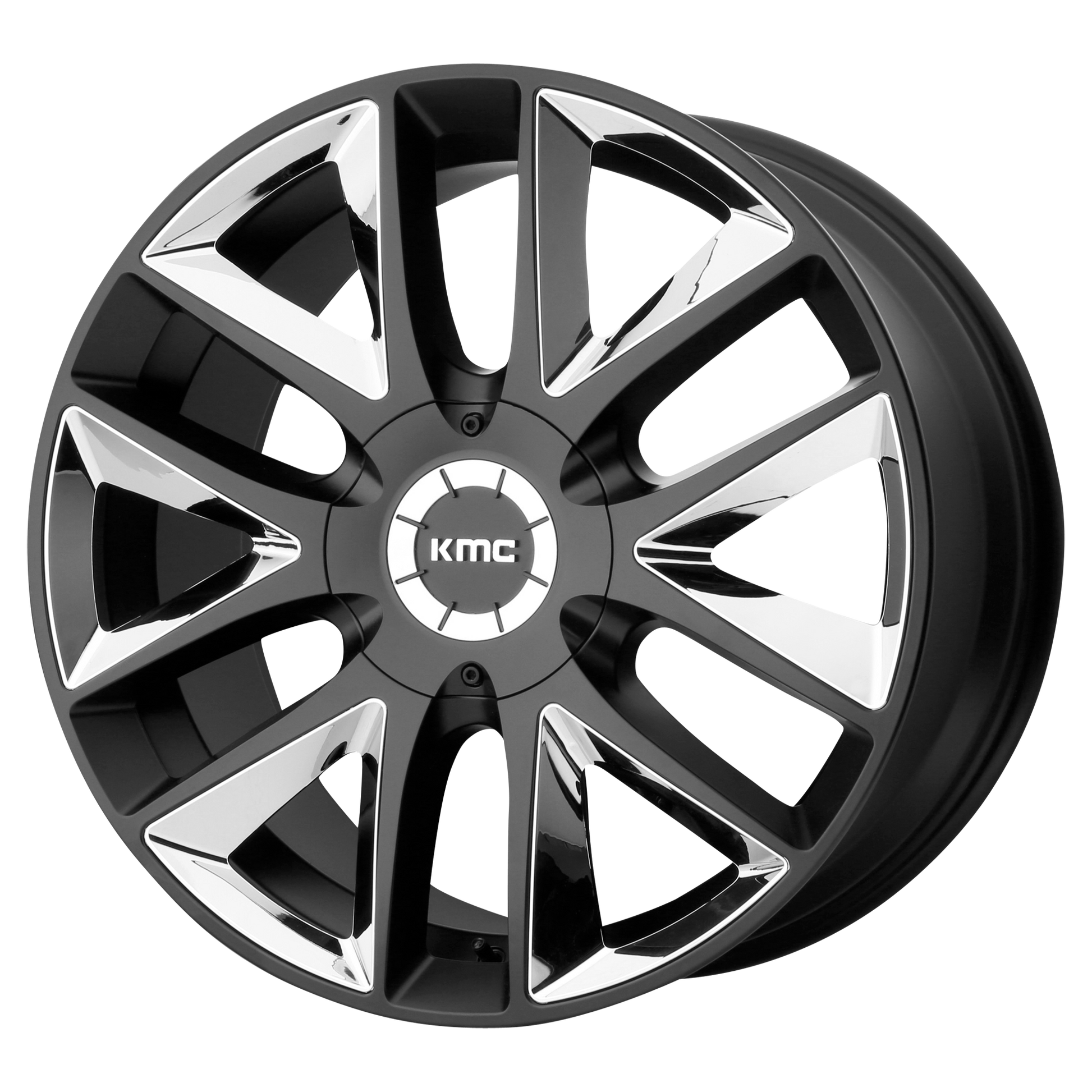 KMC KM710 TAKEDOWN 22X9.5 30 BLANK/BLANK Satin Black Chrome Inserts