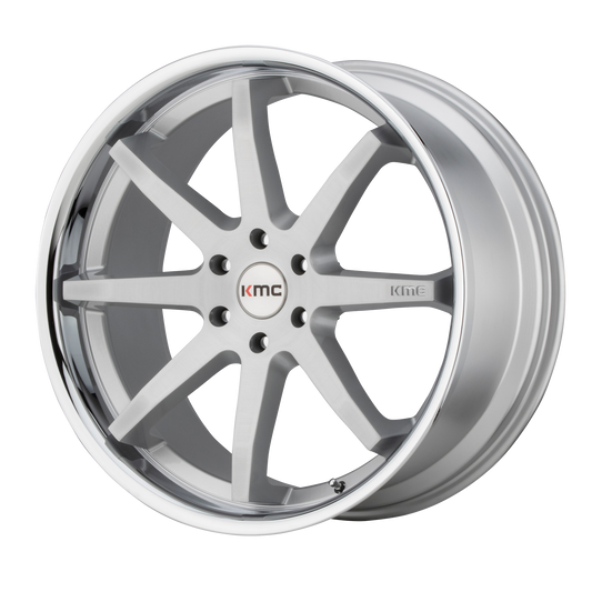KMC KM715 REVERB 24X10 30 6X135/6X5.3 Brushed Silver Chrome Lip