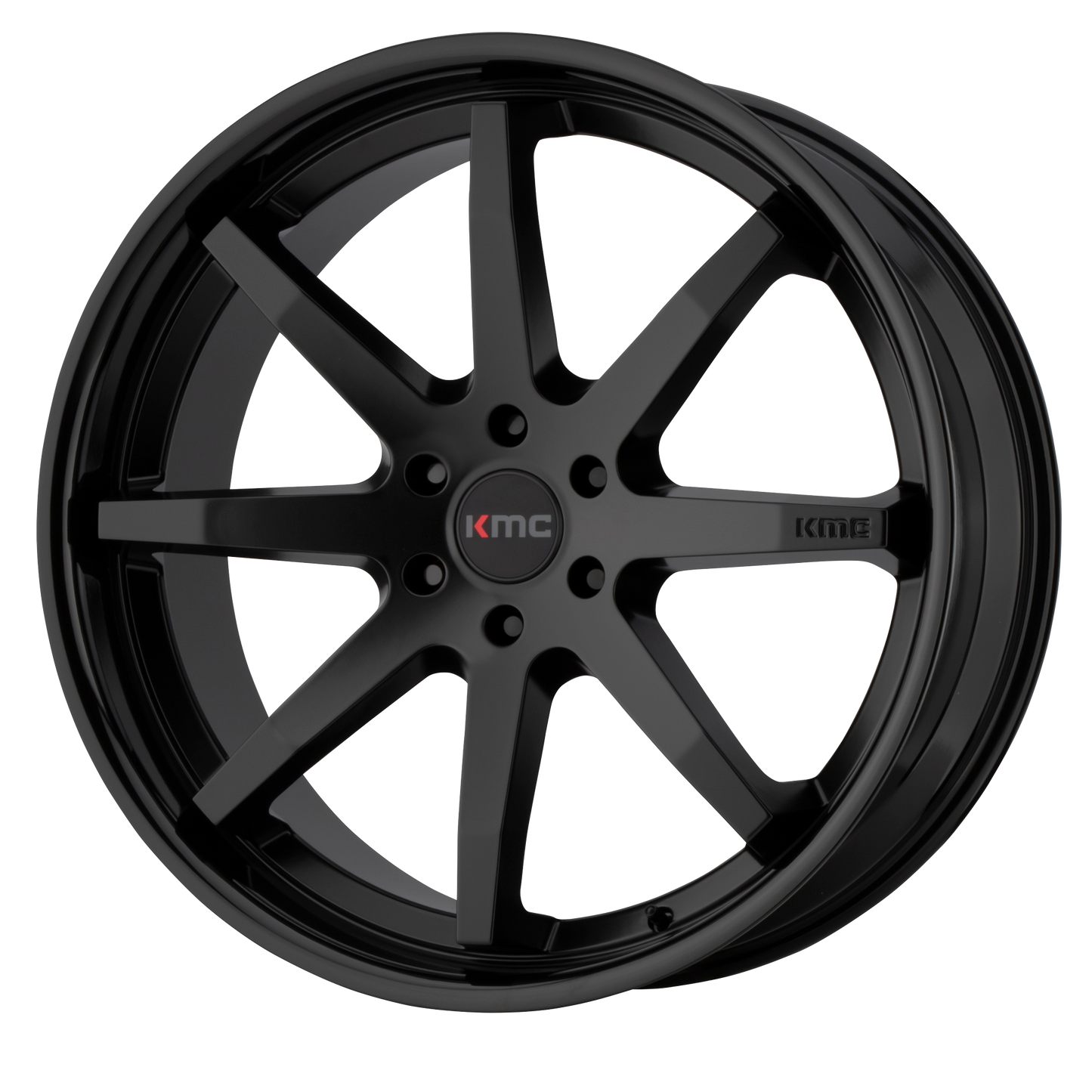 KMC KM715 REVERB 24X10 30 6X135/6X5.3 Satin Black Gloss Black Lip