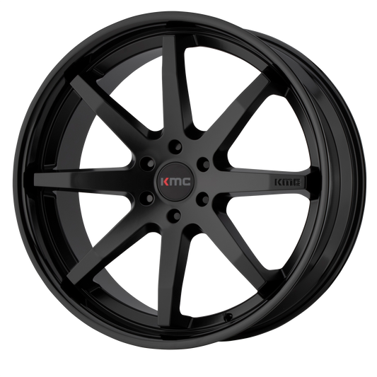 KMC KM715 REVERB 24X10 30 6X135/6X5.3 Satin Black Gloss Black Lip