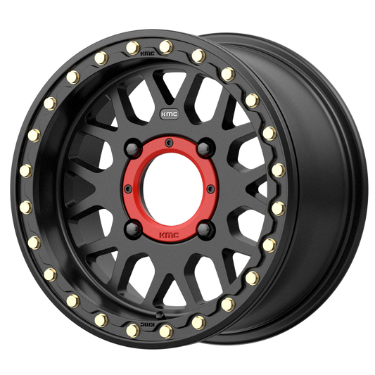 KMC Powersports KS235 GRENADE BEADLOCK 14x7 38 4x156/4x156 Satin Black