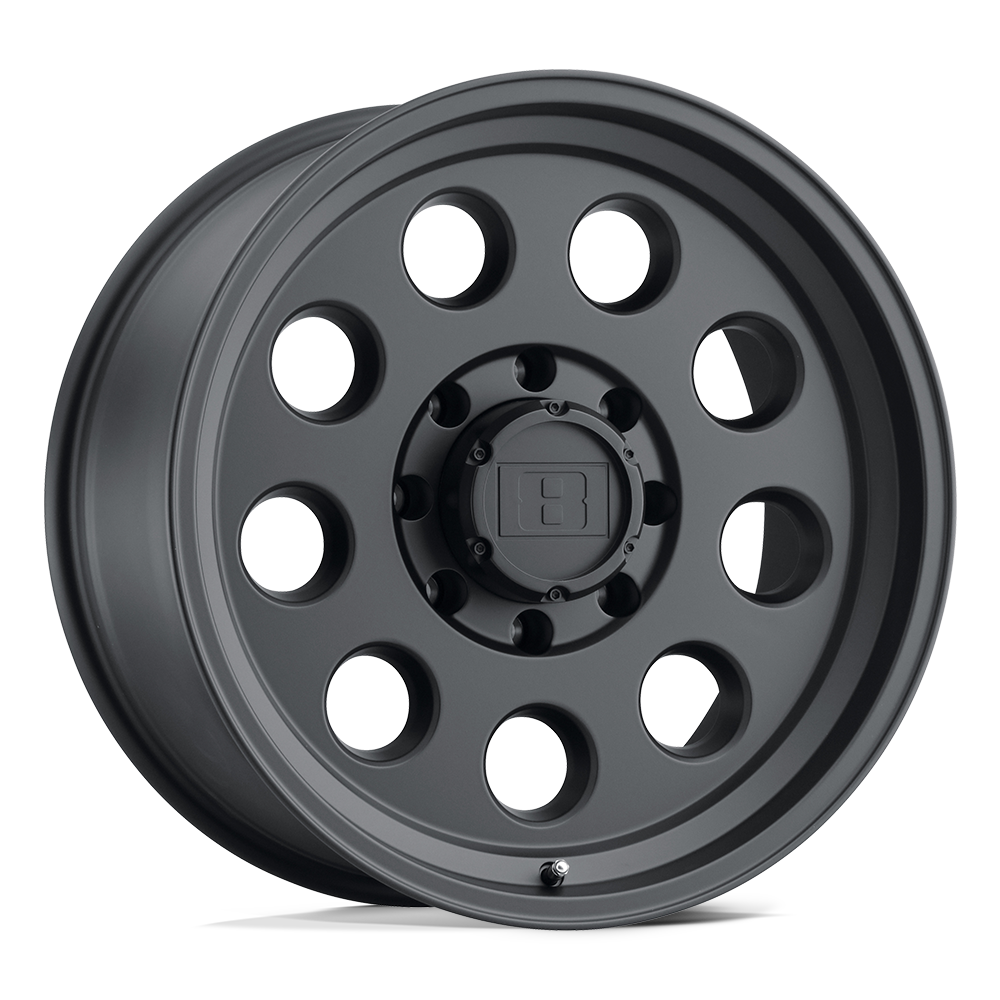 Level 8 HAULER 16X8.5 -25 5X114.3/5X4.5 MATTE BLACK