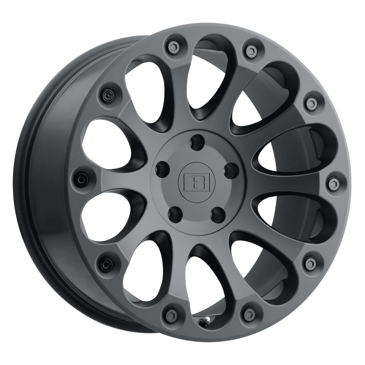 Level 8 IMPACT 16X8.5 12 6X132/6X132 MATTE BLACK