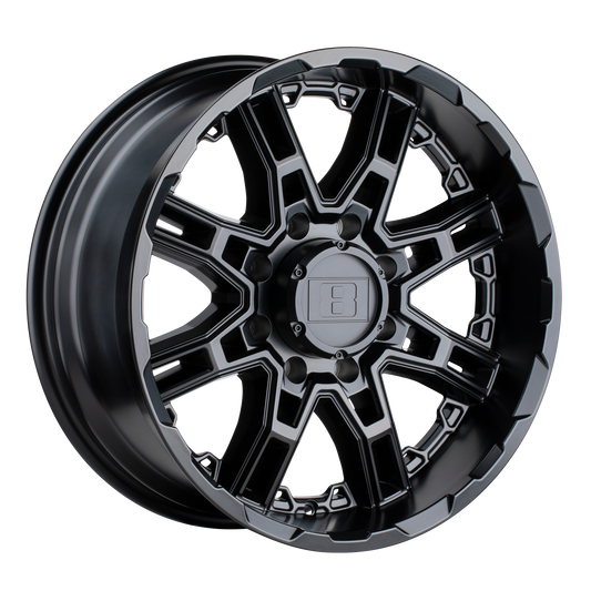 Level 8 SLINGSHOT 20X9 10 6X120/6X120 MATTE BLACK