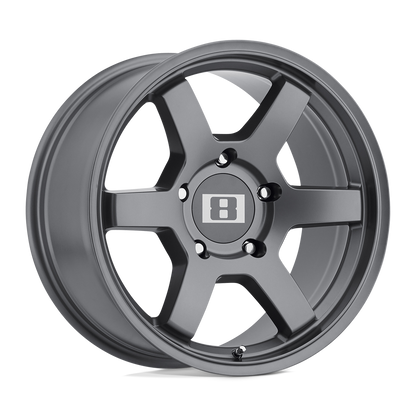 Level 8 MK6 17X8 -10 6X139.7/6X5.5 MATTE GUNMETAL