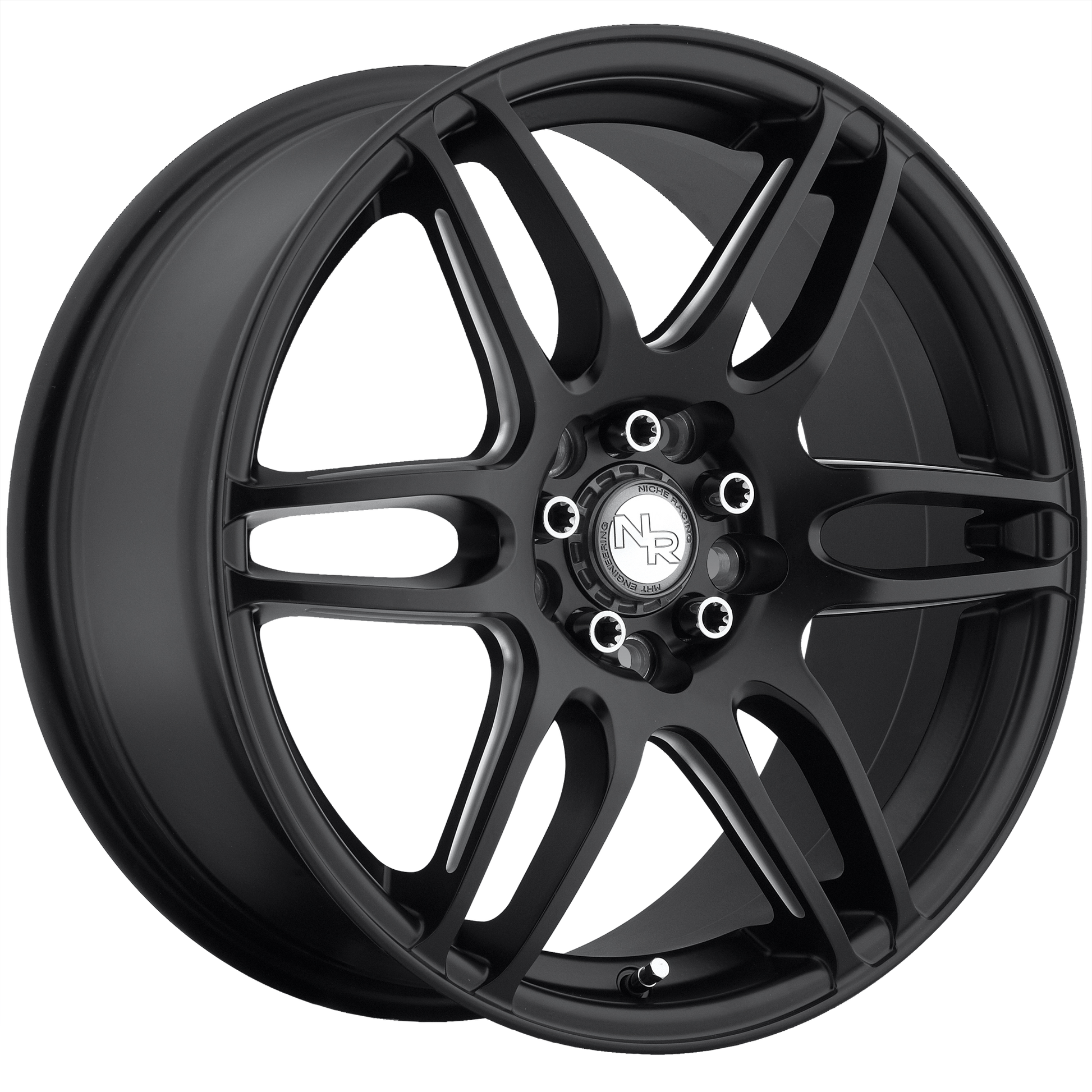 Niche 1PC M106 NR6 18X8 40 5X100/5X114.3/5X100/4.5 MATTE BLACK MILLED