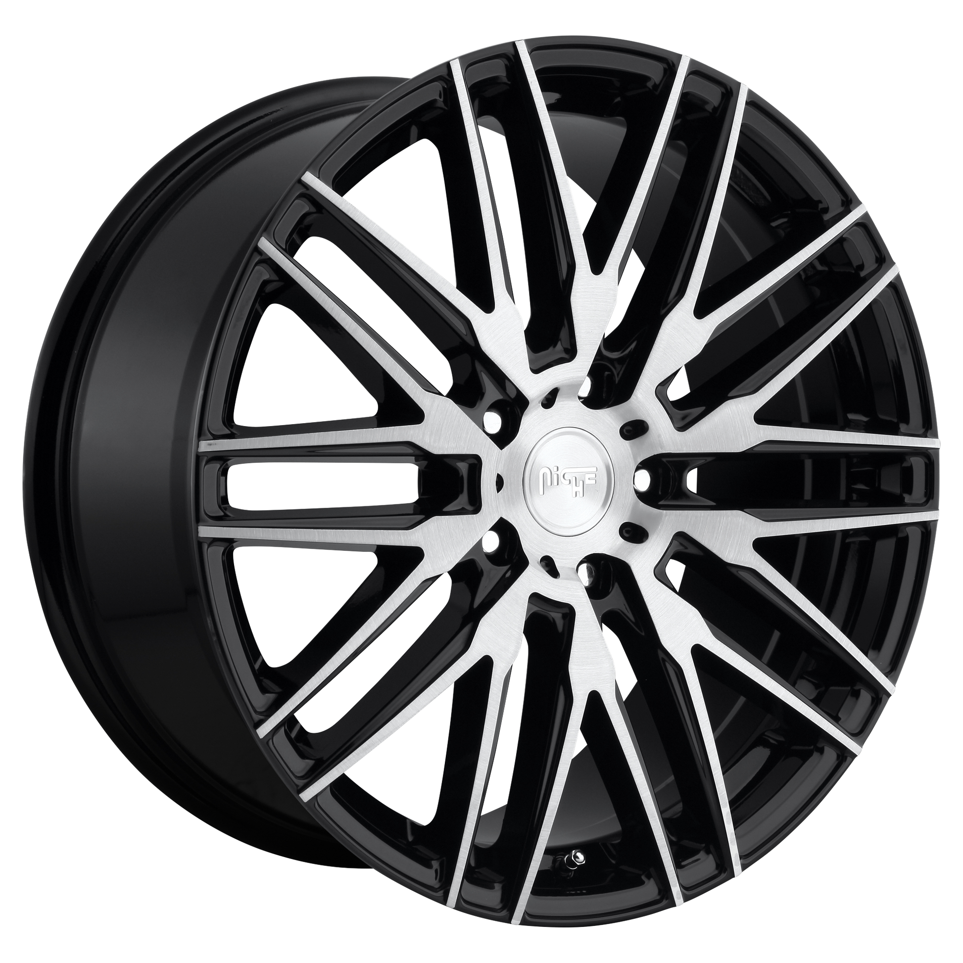 Niche 1PC M165 ANZIO 22x9 38 5x114.3/5x4.5 GLOSS BLACK BRUSHED
