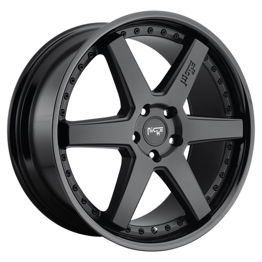 Niche 1PC M192 ALTAIR 18x8.5 40 5x108/5x4.25 GLOSS BLACK MATTE BLACK
