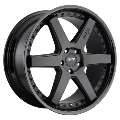 Niche 1PC M192 ALTAIR 18X8.5 42 5X112 GLOSS BLACK MATTE BLACK