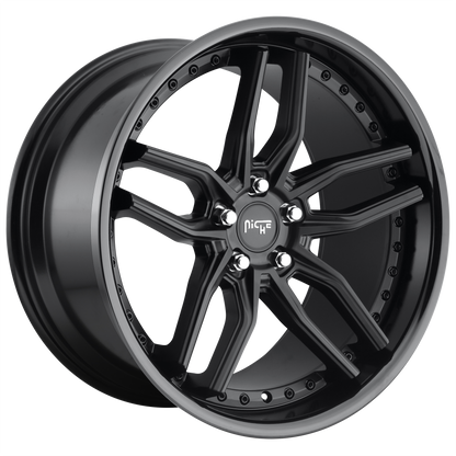 Niche 1PC M194 METHOS 19X9.5 48 5X112 GLOSS BLACK MATTE BLACK