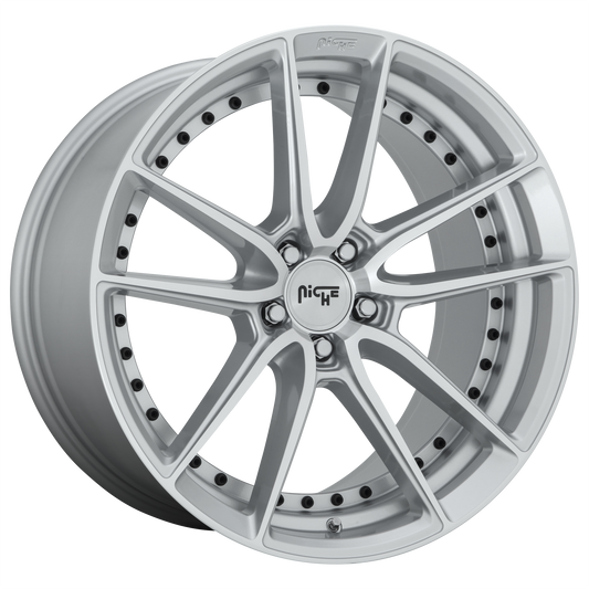 Niche 1PC M221 DFS 22x9 18 5x115/5x115 GLOSS SILVER MACHINED