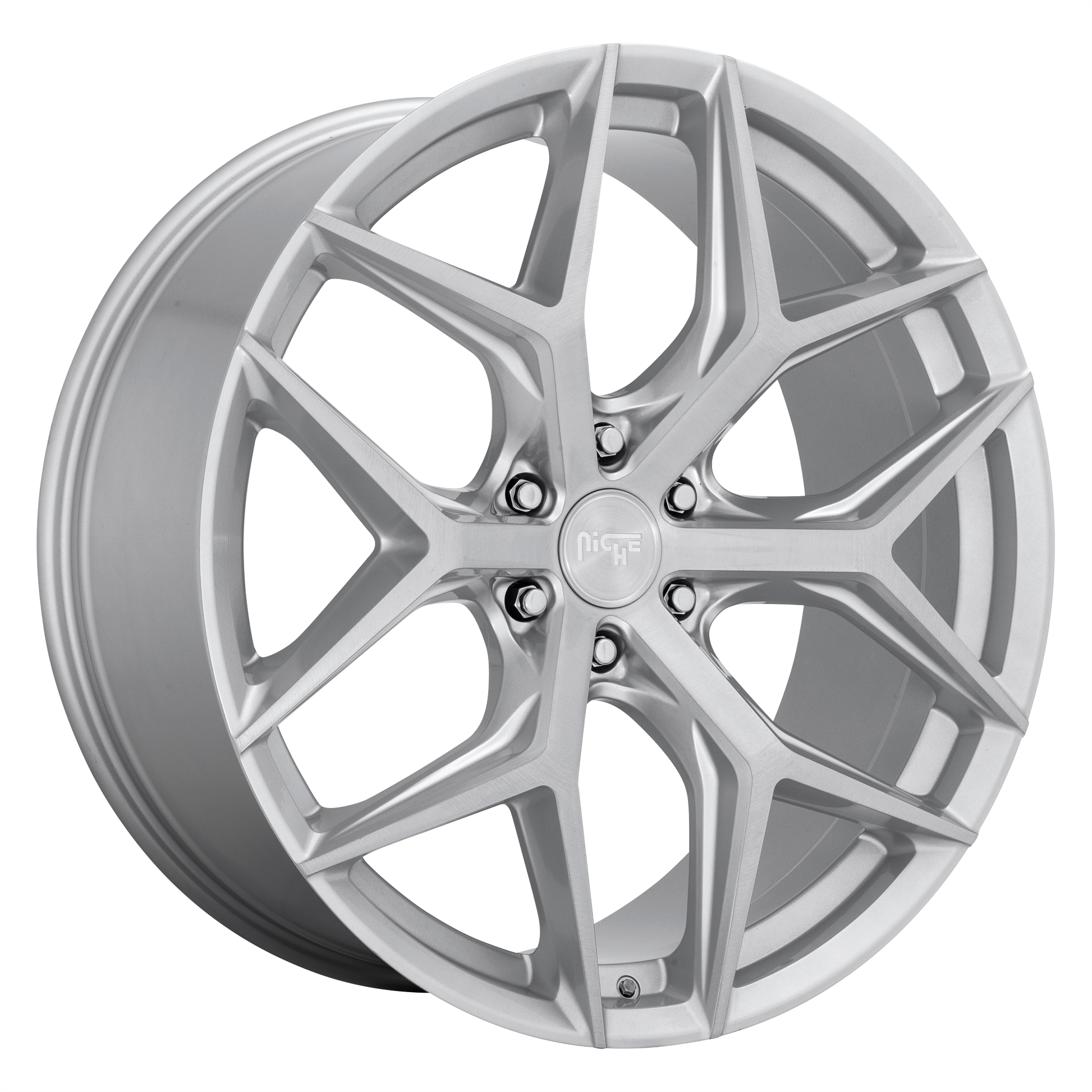 Niche 1PC M233 VICE SUV 24x10 30 6x135/6X5.3 GLOSS SILVER BRUSHED
