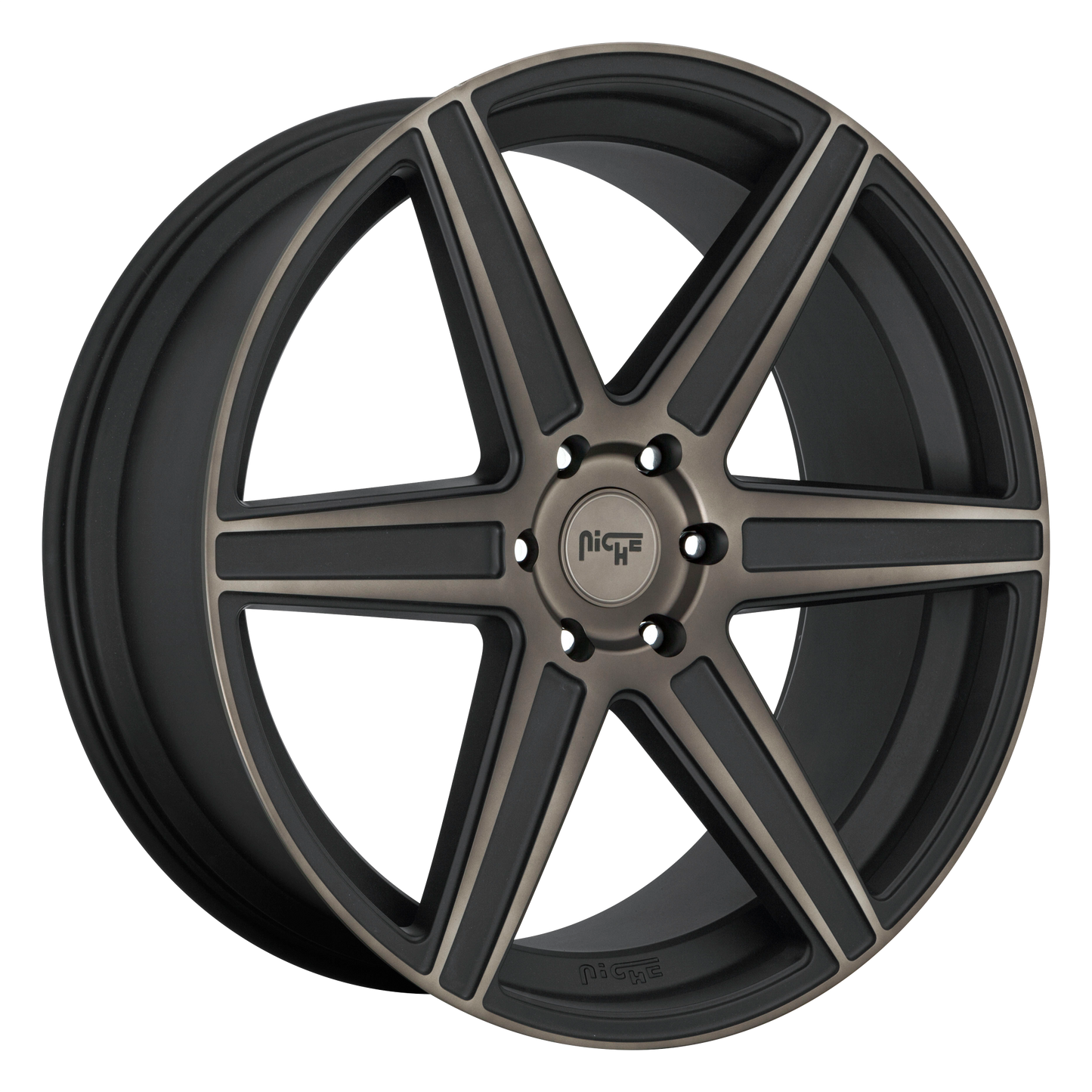 Niche 1PC M236 CARINA 22x9.5 30 6x139.7/6x5.5 MATTE MACHINED DOUBLE DARK TINT