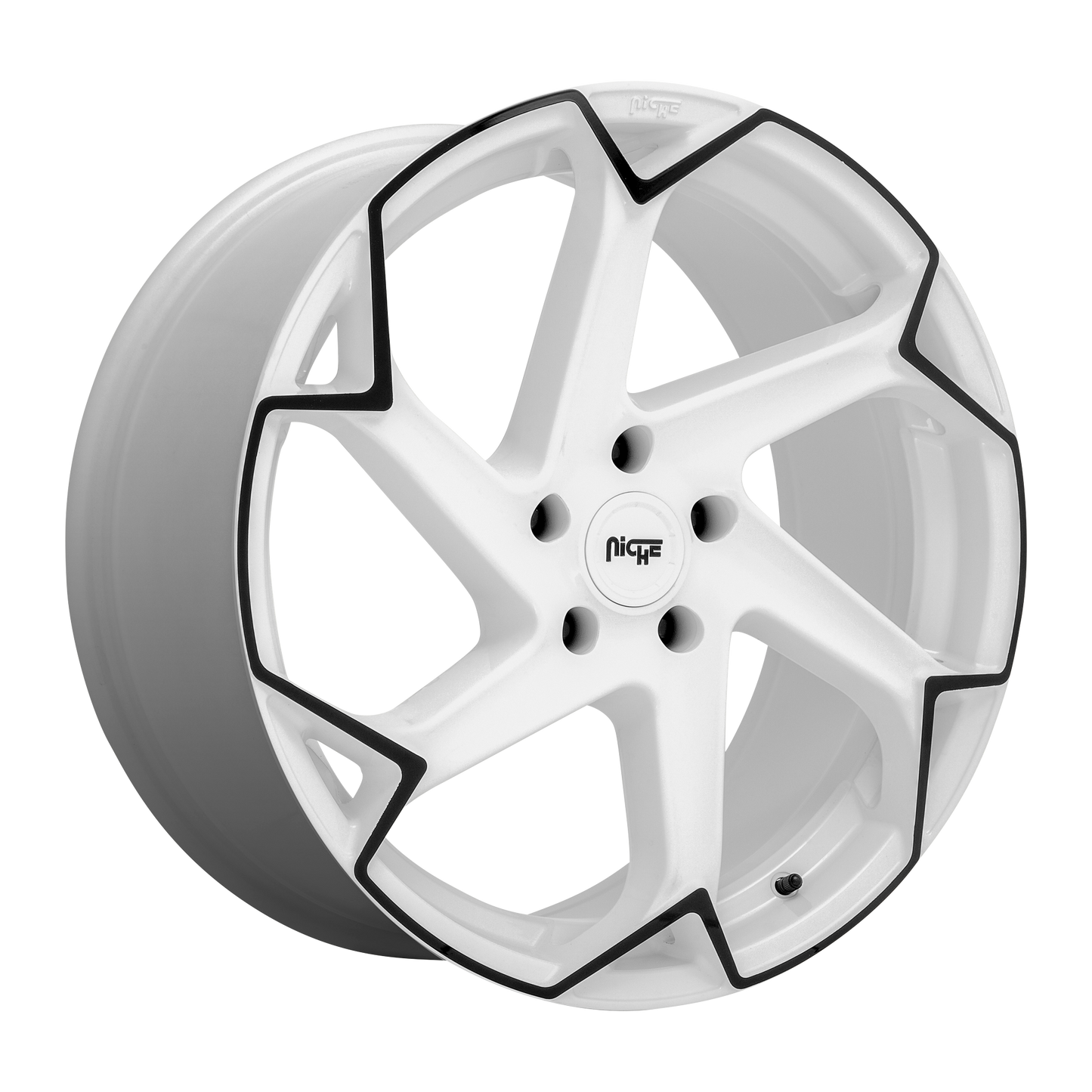 Niche 1PC M257 FLASH 20X10.5 40 5X112 GLOSS WHITE WITH BLACK
