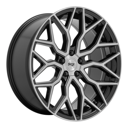 Niche 1PC M262 MAZZANTI 20X10.5 40 5X112 GLOSS BLACK BRUSHED FACE