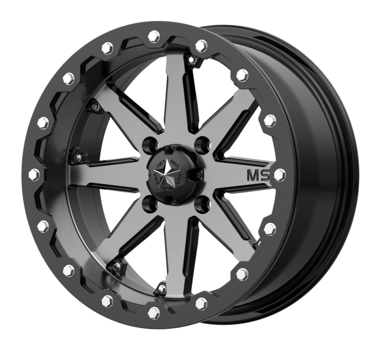 MSA Offroad Wheels M21 LOK 14x7 0 4x137/4x137 Charcoal Tint