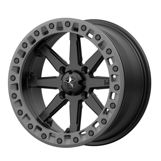 MSA Offroad Wheels M31 LOK2 14x7 0 4x110/4x110 Satin Black Matte Gray Ring