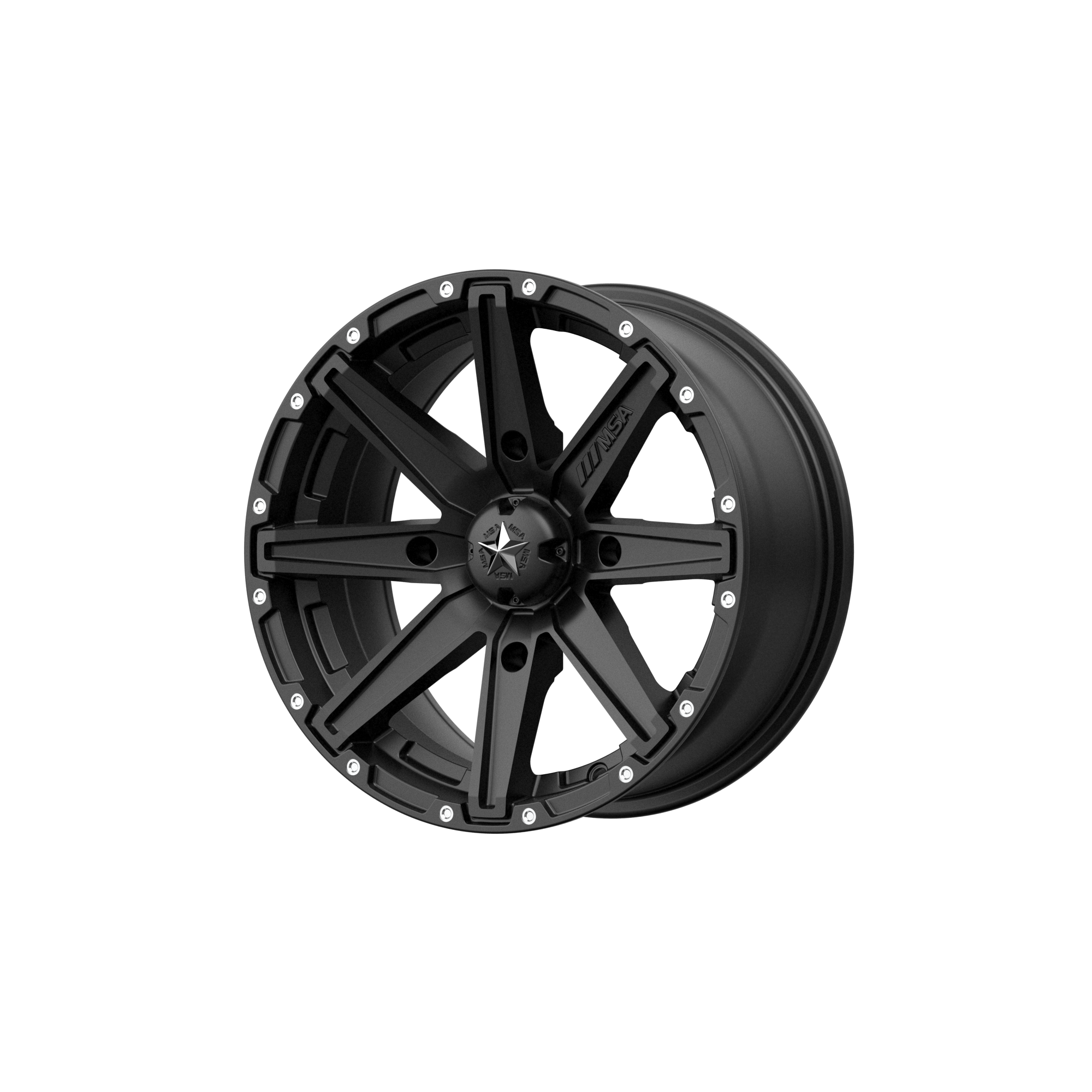 MSA Offroad Wheels M33 CLUTCH 15x10 0 4x156/4x156 Satin Black