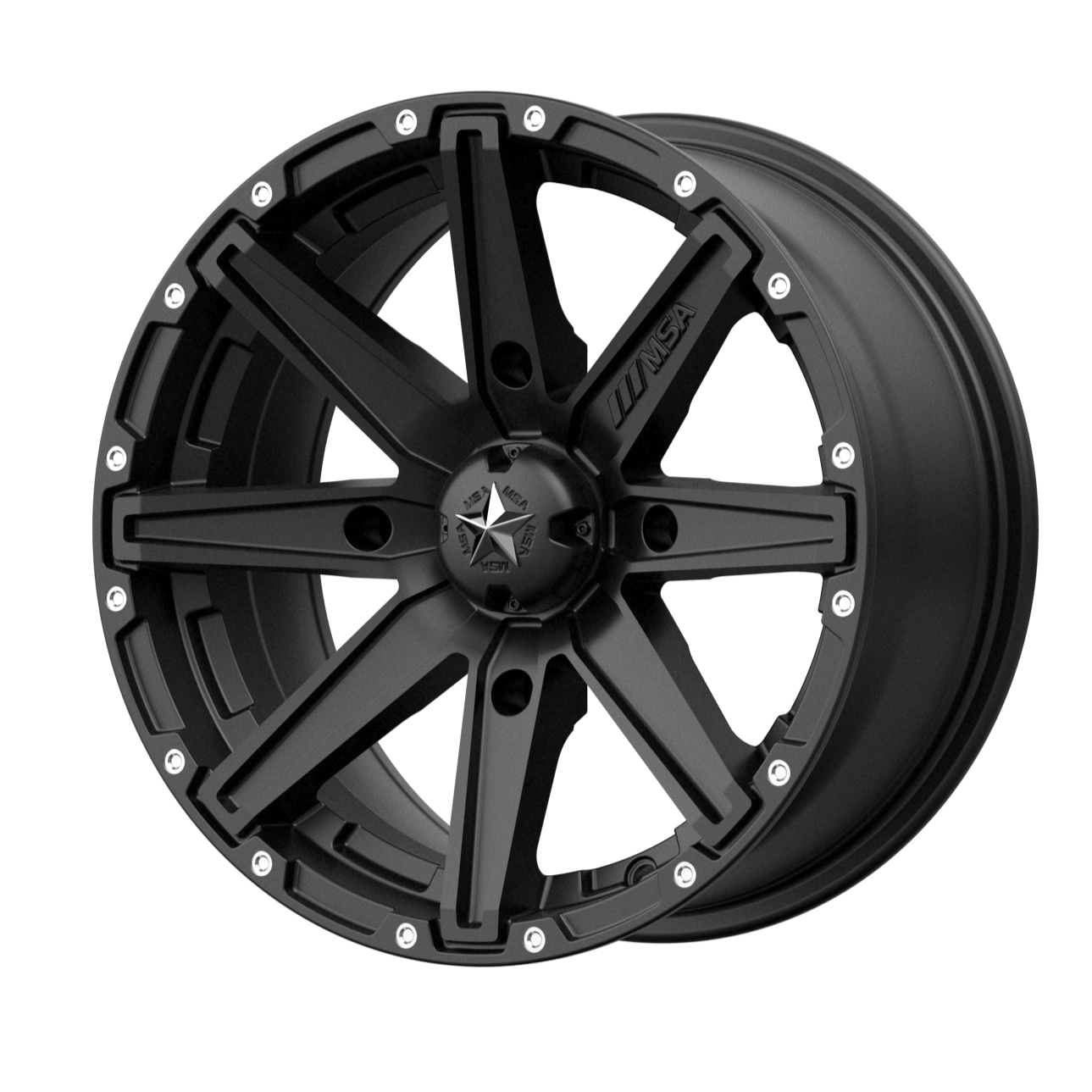 MSA Offroad Wheels M33 CLUTCH 14x7 -47 4x110/4x110 Satin Black