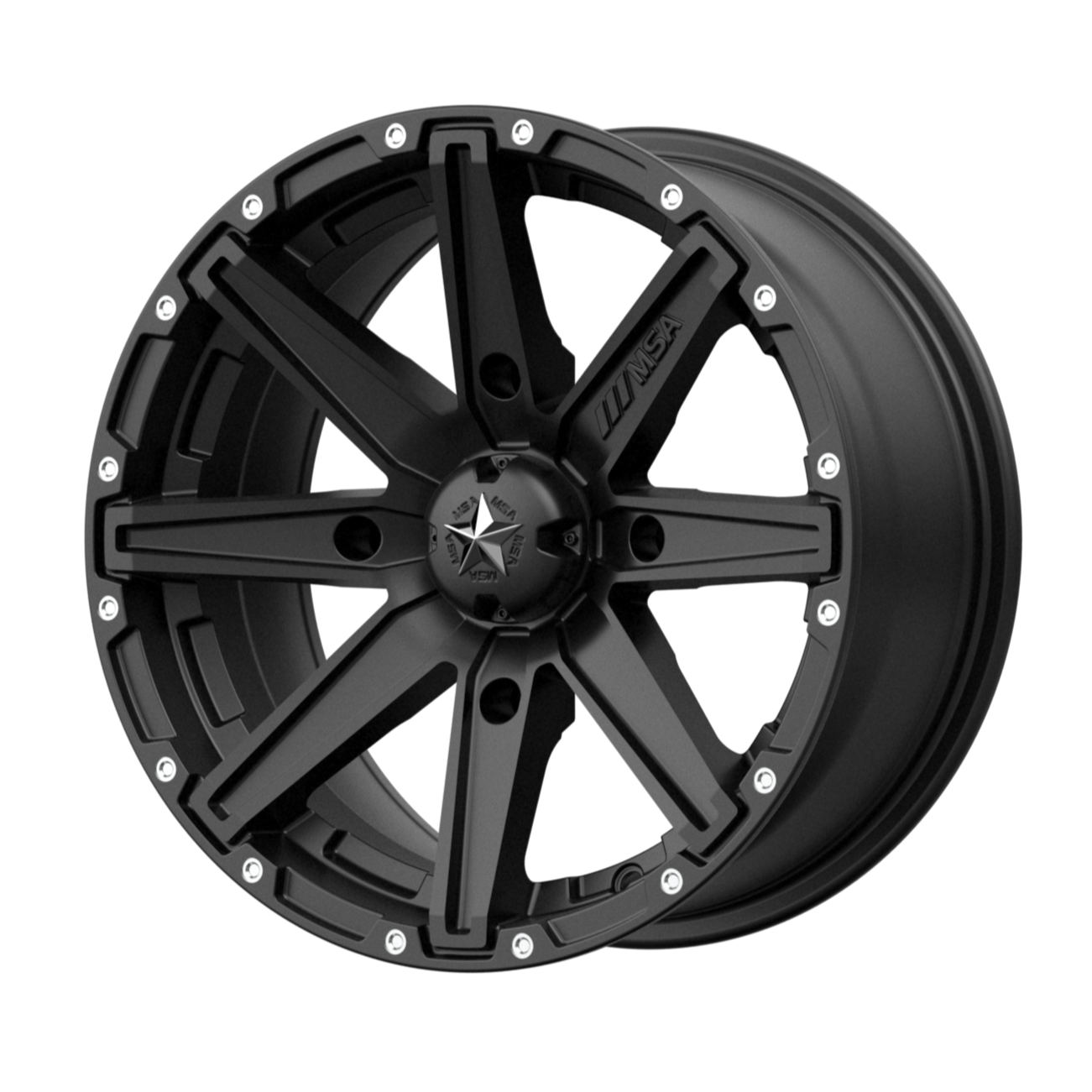 MSA Offroad Wheels M33 CLUTCH 14x7 10 4x137/4x137 Satin Black