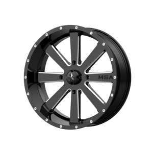 MSA Offroad Wheels M34 FLASH 22x7 0 4x156/4x156 Gloss Black Milled
