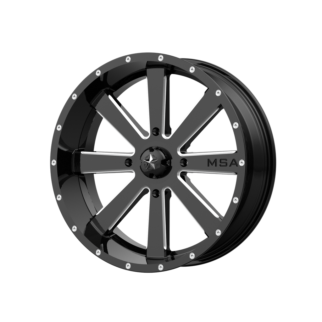 MSA Offroad Wheels M34 FLASH 18x7 0 4x137/4x137 Gloss Black Milled
