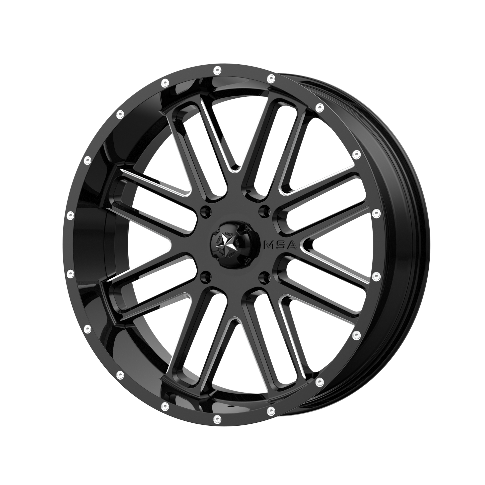 MSA Offroad Wheels M35 BANDIT 18x7 0 4x137/4x137 Gloss Black Milled