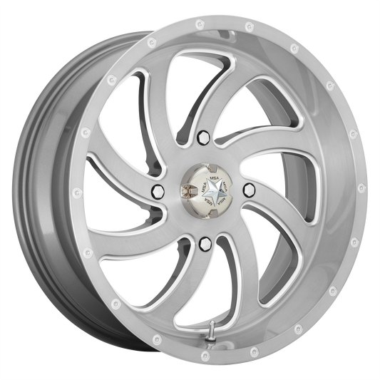MSA Offroad Wheels M36 SWITCH 24x7 0 4x156/4x156 Brushed Titanium